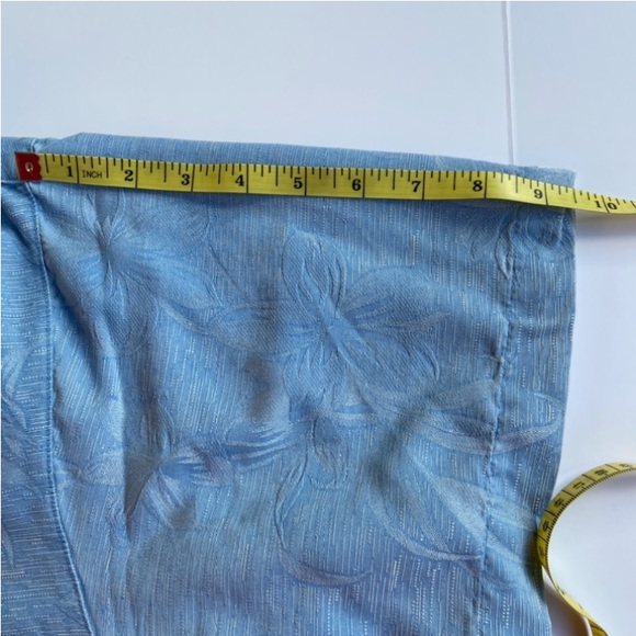 Vintage ISLAND SHORES Blue Floral Hawaiian 100% Silk Men’s Shirt Size L - Picture 11 of 17